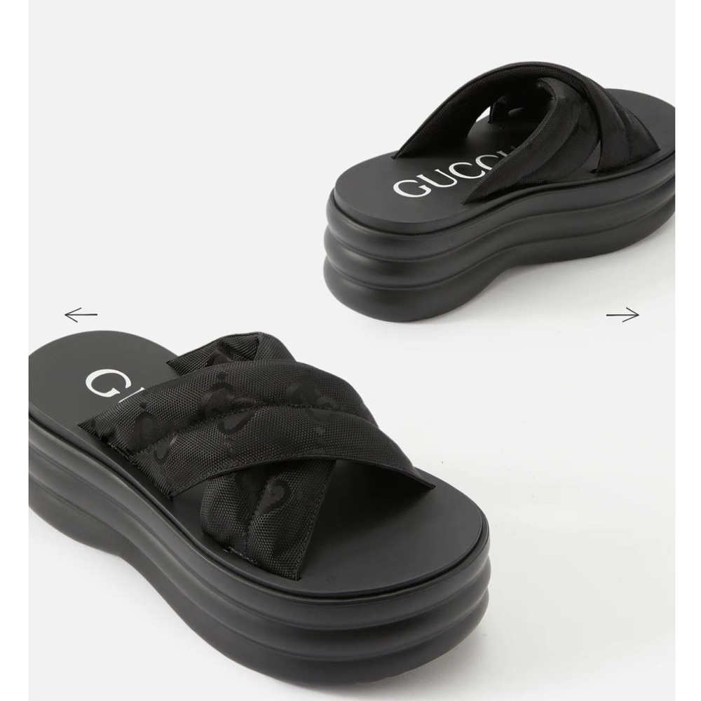Gucci sandals platform-Black size IT 38